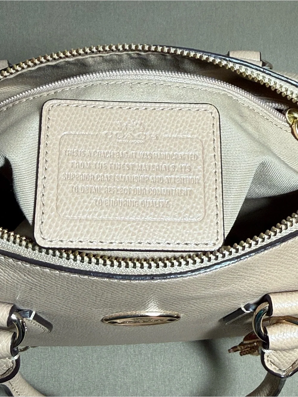 ✨ Coach Mini Bennett Satchel | Crossgrain Leather | Tan/Beige ✨